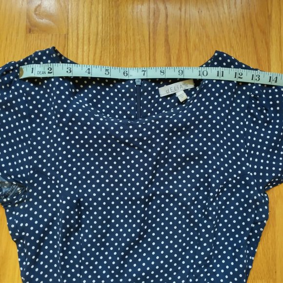 Delia's Navy and White Polka Dot Dress - Size XS - Picture 5 of 5